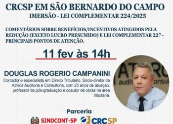 CRCSP EM SÃO BERNARDO DO CAMPO IMERSÃO – LEI COMPLEMENTAR 224/2025